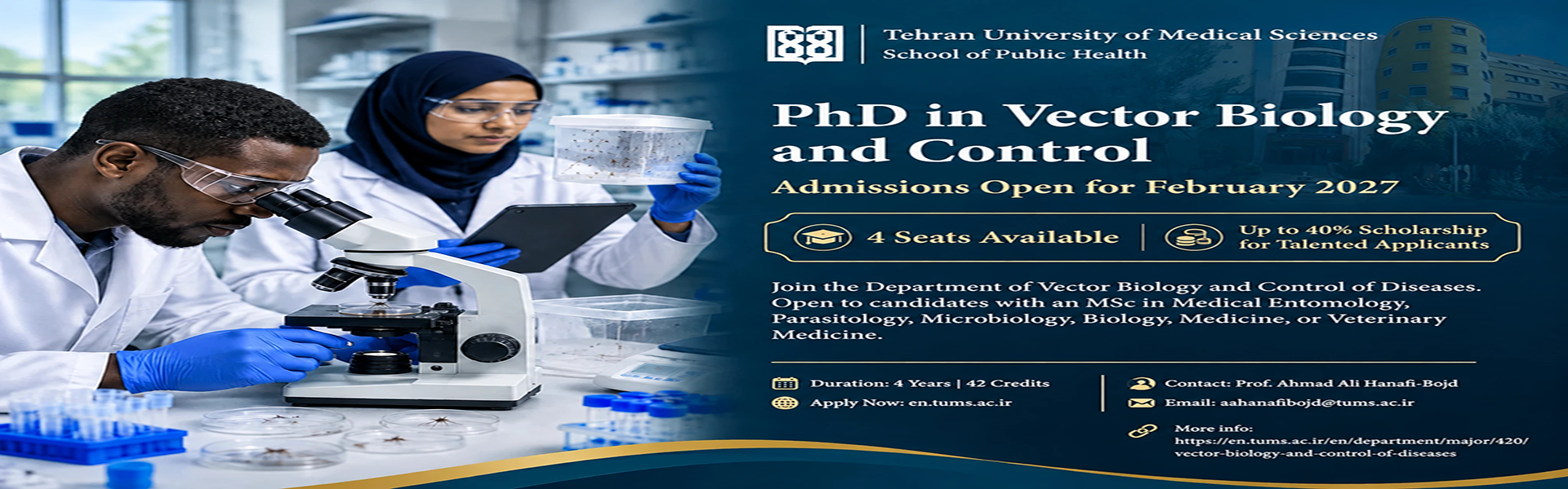 PhD Vector Biology and Control